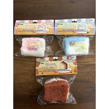 Gülümse Gel 1 Adet Pasta Dilimi Kek Kurabiye Figür Moj Moj Jel Sünger Squishy Sukuşi
