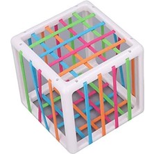 Storemax Pavv Çocuklar Duyusal Küp Ayırma Oyuncaklar Ince Motor Becerileri Için Zararsız Abs Silikon Elastik Çizgi Çocuklar Duyusal Küp Çocuk Bebek Oyuncakları