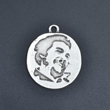 Alooya Che Guevara Madalyon Gümüş Kaplama Kolye Ucu