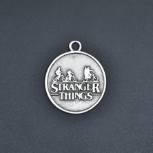 Alooya Stranger Things  Gümüş Kaplama Kolye Ucu