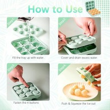 Storemax Aputure Silikon Buz Küpü Kalıbı, 9 Delikli Iyi Sızdırmazlıklı Gül Şekilli Buz Kalıbı, Güvenli ve Kokusuz Gül Buz Küpü Kalıpları, Viski Kokteyl Suyunu Soğutmak Için Kolay Çıkarılan Çiçek Şekilli Buz