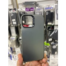 Elixem İphone 12 Pro Max Uyumlu Look Parlak Metalik Siyah Şık Tasarım Kılıf