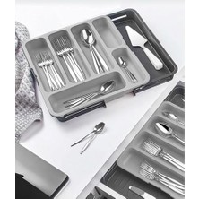 Storemax Çift Taraflı Ayarlanabilir Organizer Çekmece Içi Kaşıklık Uzayabilen Çatal Bıçaklık Düzenleyici