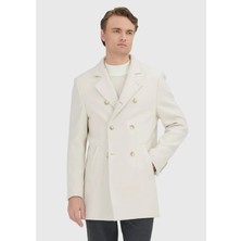 Ramsey Ekru Regular Fit Kruvaze Yaka Casual Dokuma Kaban