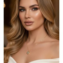 Kmod Life Nazar Boncuk Detaylı Gold Çelik Kolye