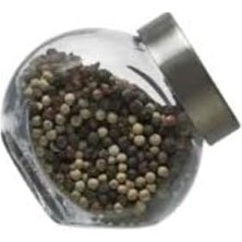 Storemax 3 Adet Kaşıklı Metal Kapaklı Cam Baharatlık Seti Kavanozu Tuzluk Dekoratif