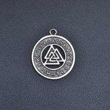 Alooya Mitolojik Viking Run Büyülü Sembol Gümüş Kaplama Kolye Ucu