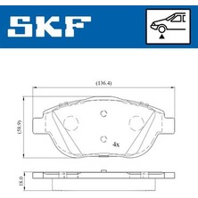 Skf VKBP80098 Ön Fren Balatası Corsa F 19> Crossland 17> Mokka 20> C3 Iı-Iıı-Aırcross 09> C4 14> 208 19> 2008 19> Ds3 15> 15 Inç 283MM 9866880680-1647863580-1617293780
