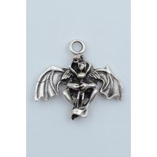 Alooya Ejderha Gümüş Kaplama Kolye Ucu