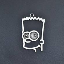 Alooya Bart Simpson Gümüş Kaplama Kolye Ucu