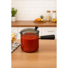 Storemax Çok Amaçlı Dayanıklı Cam Cezve & Sosluk 550 ml - Ahşap Saplı Modern Tasarım