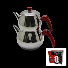 Marsilyan Orta Boy Küre Çelik Çaydanlık Seti Üst: 1lt - Alt: 1.60LT (K95)