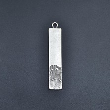 Alooya Parmak İzi Gümüş Kaplama Kolye Ucu