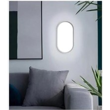 Storemax Banyo Tavan Lambası  20W Oval Balkon Tavan Lambası 6400K Beyaz LED Işık Teras Duvar Lambası (Beyaz)