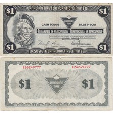 Banknoting Kanada Canadıan Tıre 1 Dolar 1985 Çok Temiz. Nadir.