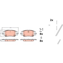 Trw GDB2478 Ön Fren Balatası Corsa F E 19> Mokka E 20> 208 19> 2008 19> C4 20> Ds3 18> 302MM 1681371180