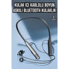 Bi Seyyar Boyun Askılı Bluetooth Kulaklık Uzun Şarj Süreli Dijital Göstergeli Kablolu - BI001V-4YXKS0
