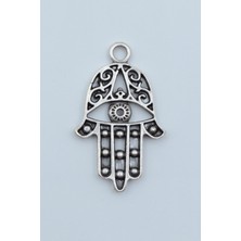 Alooya Fatma Ana Eli Gümüş Kaplama Kolye Ucu