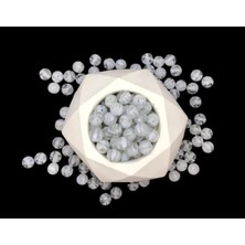 Heraldis Kehribar Detaylı Beyaz Boncuk (25 Adet)