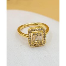 Nevoka Elara Baget Taşlı Gold Yüzük