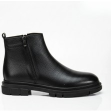 Zegeshoes Hakiki Deri Erkek Çift Fermuarlı Kauçuk Taban Günlük Bot