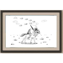 Karikatural Pari Mohammad Nabi 29X21CM Orijinal Karikatür Tablo