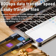 Storemax 240W Dijital Göstergeli Type-C To Type-C 80GBPS 8K@60Hz ve Hızlı Şarj Mini Otgza
