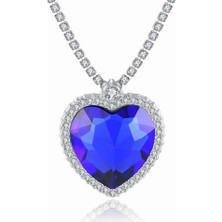 Day Titanic Kalp Okyanus Kolye Aşk Pırlanta Taş Görünümlü Kolye (Hediye Kutulu)