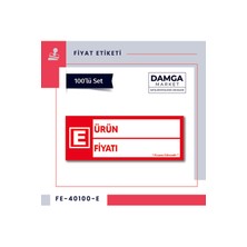 Damga Market Yazılıp-Silinebilir Selefonlu Karton Eczane Raf Etiketi 4X10 cm 100 Adet