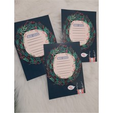 Empressco Kırmızı Yılbaşı Dilek Listesi Kartı, 3'lü Set, Kutlama ve Yeni Yıl Teması