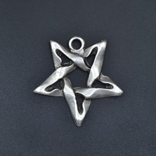 Alooya Pentagram Gümüş Kaplama Kolye Ucu
