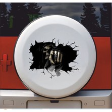 Sticker Dizayn Kuru Kafa Korku You Sen Sticker - Araba Oto Motosiklet Sticker - 00044