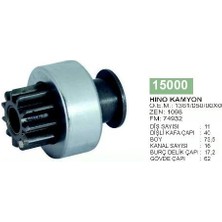 Universal Marş Dişlisi 11 Diş Hıno Bosch Tipi   Ds=11 Dkç=40 Boy=73,5 Ks=16 Bdç=17,2 Gç=62