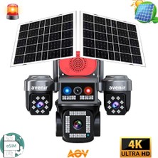 Avenir AV-S445 E-Sim 4 Kameralı Aov Güneş Enerjili Kamera