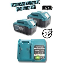 Vice Avm Ultra Hızlı Şarj Cihazı Mavi ve 2 Adet 10 Pilli Li-ion Batarya 21V/3.0AH Ekonomik Set!