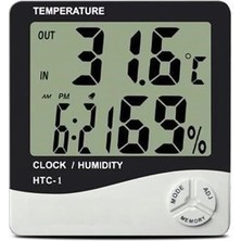 Tp Bebek Odası Masaüstü Dijital Termometre Nem Ölçer Higrometre Saat