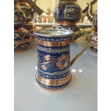 Karaca Bakır Işlemeli Bakır Bardak-Bakır Su ve Ayran Bardağı