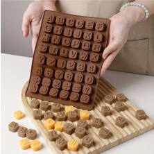 Storemax Siliko World Silikon Alfabe & Sayı Çikolata Kalıbı - 3D Harfler ve Semboller Şeker Kalıbı, Jöle Kalıbı 2X2CM, Kırmızı