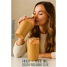 Tp Bfs  Inox Çelik Kahve Bardağı - 350 ml  SUS304 Çelik Termos Profesyonel Latte