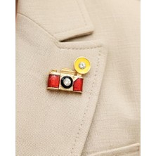 Nevoka Retro Flash Kamera Broş