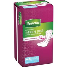 Depend Kadın Mesane Pedi Normal 12'li (5 Adet) Mükemmel Koruma ile İdrar Kaçırma Problemi için