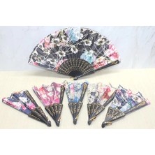 Buğz Plastik Çiçek Desenli Yelpaze