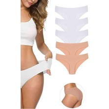 Royaleks 5 Adet Kadın Dikişsiz Lazer Kesim Esnek Iz Yapmayan Külot S3