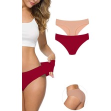 Royaleks 2 Adet Kadın Dikişsiz Lazer Kesim Esnek Iz Yapmayan Külot S6