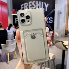 Teknomoda Apple iPhone 12 Pro Max Kılıf Kartlıklı Anti Şok Korumalı Şeffaf Silikon
