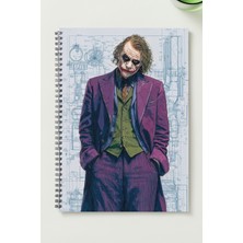 Black-One Joker A5 Metal Spiralli Çizgisiz  kalın bristol Kapak ÖZEL TASARIM TEMALI A5 DEFTER
