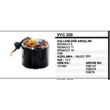 Universal Gövdeli Yastık 12V D9E Renault R9/R11/R19 Valeo Tip