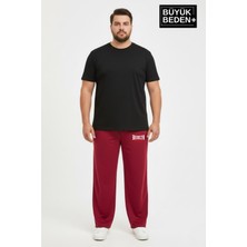 Superlife Erkek Büyük Beden Brooklyn 1970 Baskılı Lastikli Bel Paça Reçme Eşofman Altı SPR26EA952-3