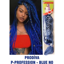 Prodiva Sentetik Örgülük Saç,afrika Örgüsü,rasta,twist Örgü, Blue, Mavi