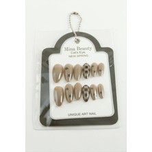 Marsilyan Desenli Mina Beauty Kedi Gözü Takma Tırnak